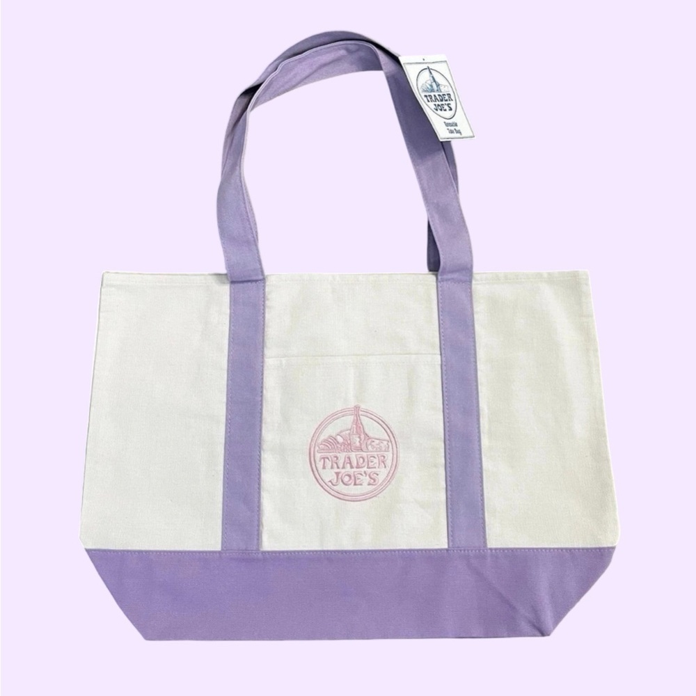 NEW Large Trader Joe’s Viral Pastel Purple Tote Limited Release - Sells Out Fast